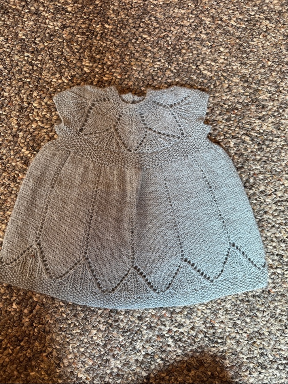 Soft Knit lt steel blue  Baby Casual Dress size  9-12 mo